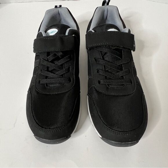 Beltwell Mens Wide Edema Adjustable Black Walking Comfort Sneakers Size 8.5 - Picture 2 of 9